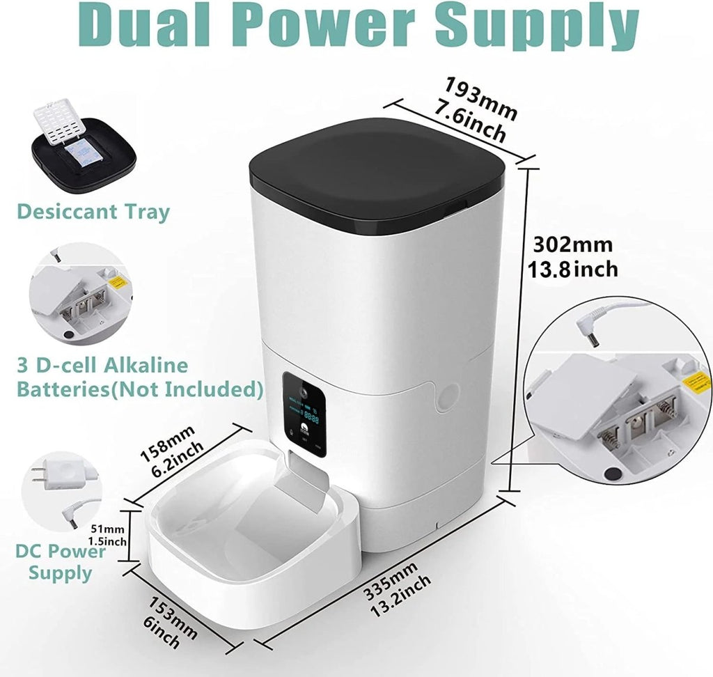 6L Automatic Pet Feeder with Camera&Wifi