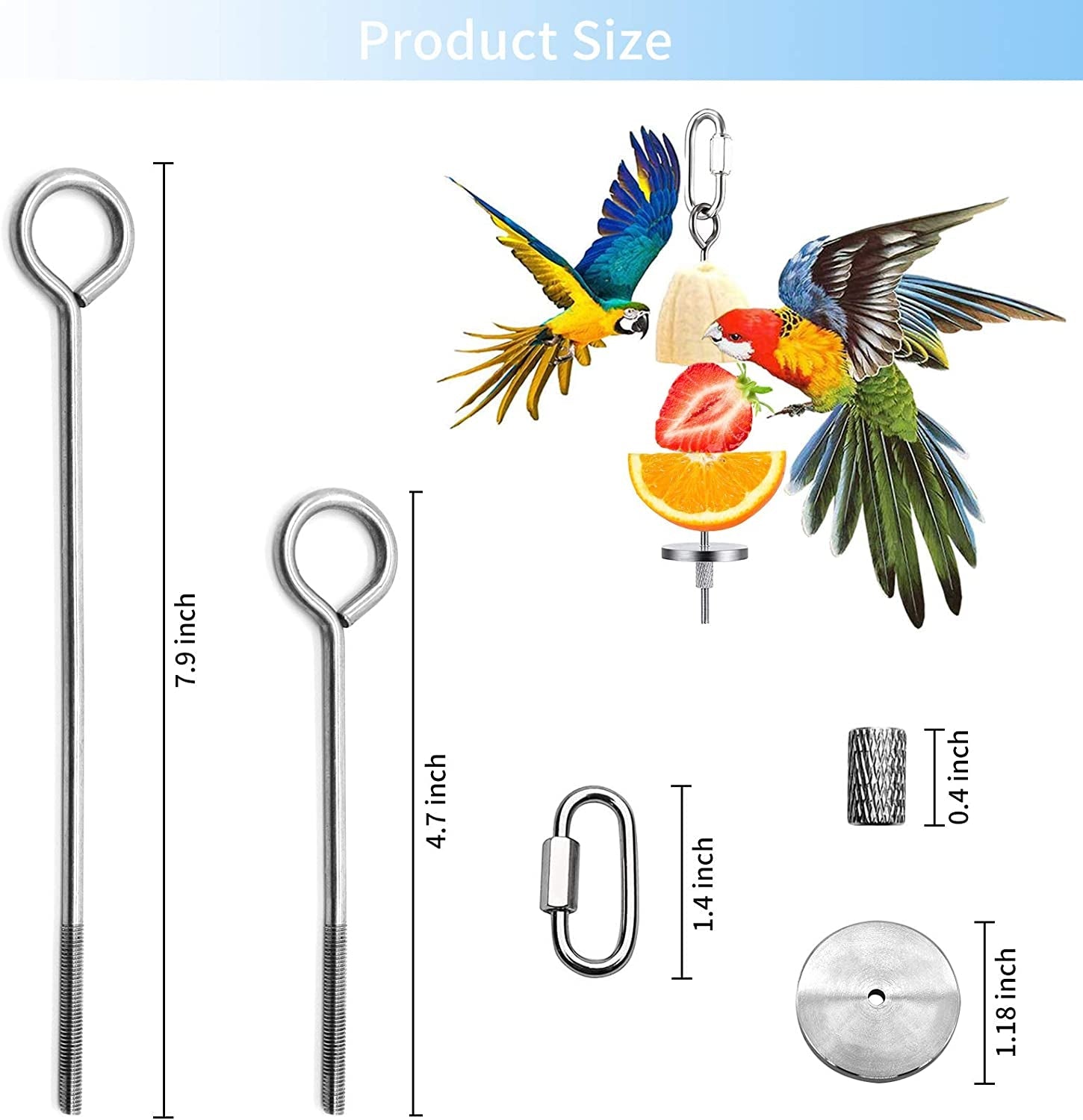 3Pcs Bird Food Holder